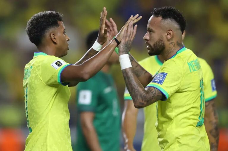 Neymar e Rodrygo foram eleitos para a seleção da primeira rodada das Eliminatórias para a Copa do Mundo de 2026