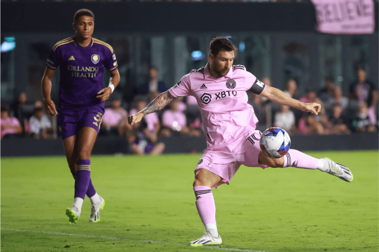 Messi atuando pelo Inter Miami