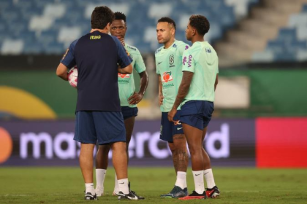 Treino para o jogo Brasil x Venezuela