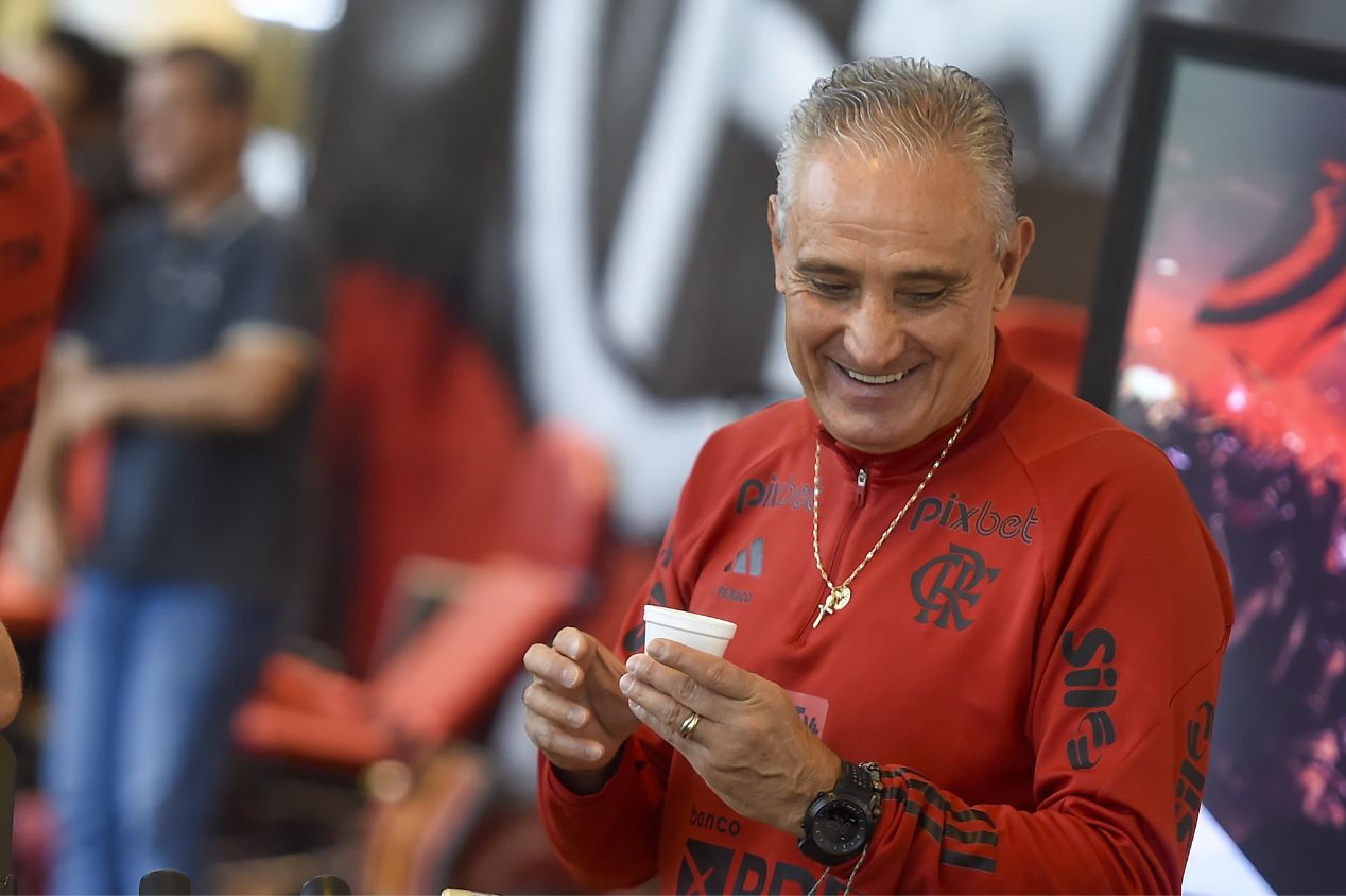 Tite em ação pelo Flamengo