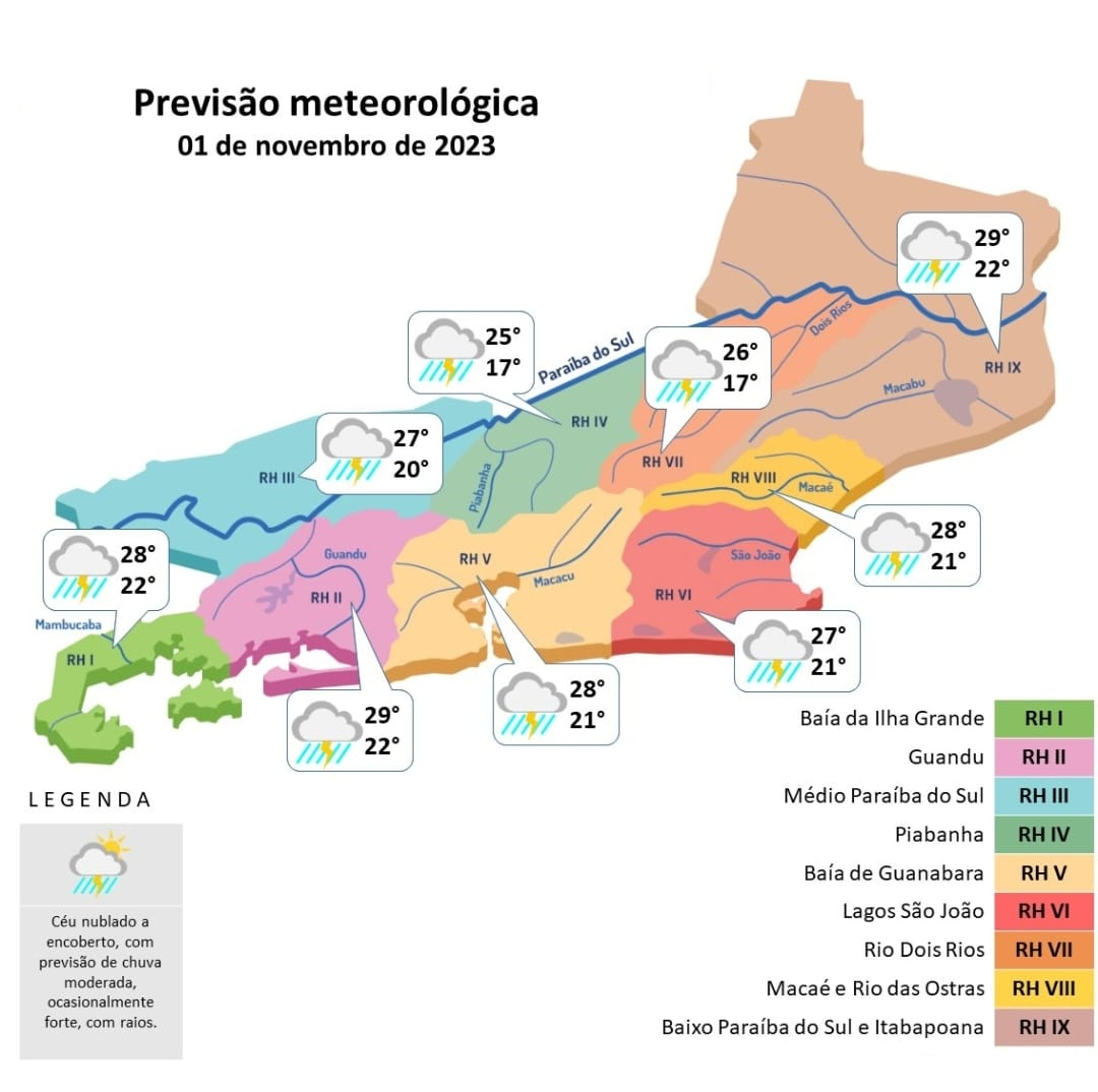 Previsão meteorológica - Foto: INEA