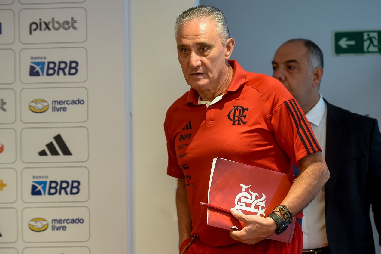 Tite em ação pelo Flamengo